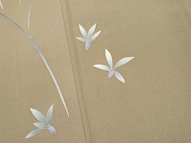 平和屋本店■極上　本加賀友禅作家　鬼島武司　訪問着　つくばね　空五倍子色地　証紙付き　さが美扱い　逸品　未使用　CYAA2407s5 平和屋本店□極上 本加賀友禅作家 鬼島武司 訪問着 つくばね 空五倍子