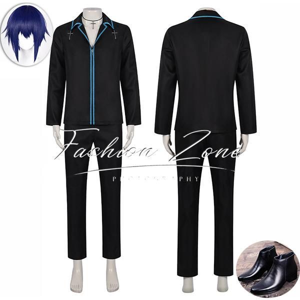 ◆ しゅごキャラ 風 月咏イクト Tsukiyomi Ikuto コスプレ衣装 ウィッグ 靴 cosplay ハロウィン 演出服 変装