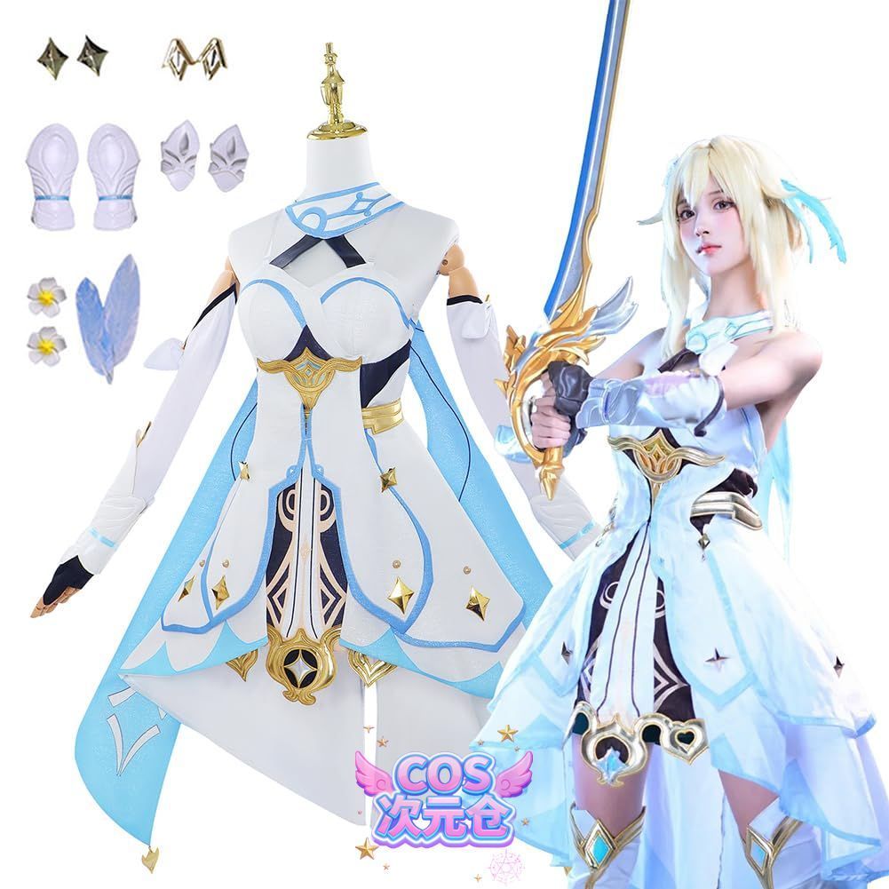 ♥ 蛍 ドレス Sieberg 原神 コスプレ 女主人公 蛍 コスプレ衣装 ウィッグ付き 仮装 ハロウィン クリスマス 舞台装 演出服 学園祭 文化祭 撮影