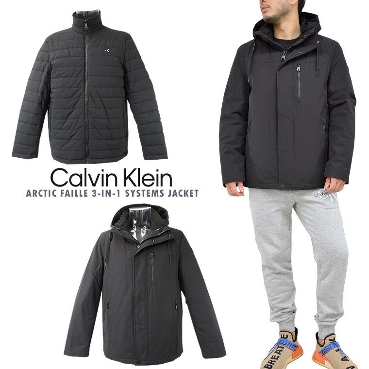 CALVIN KLEIN カルバン・クライン ライナー付3WAY中綿ジャケット