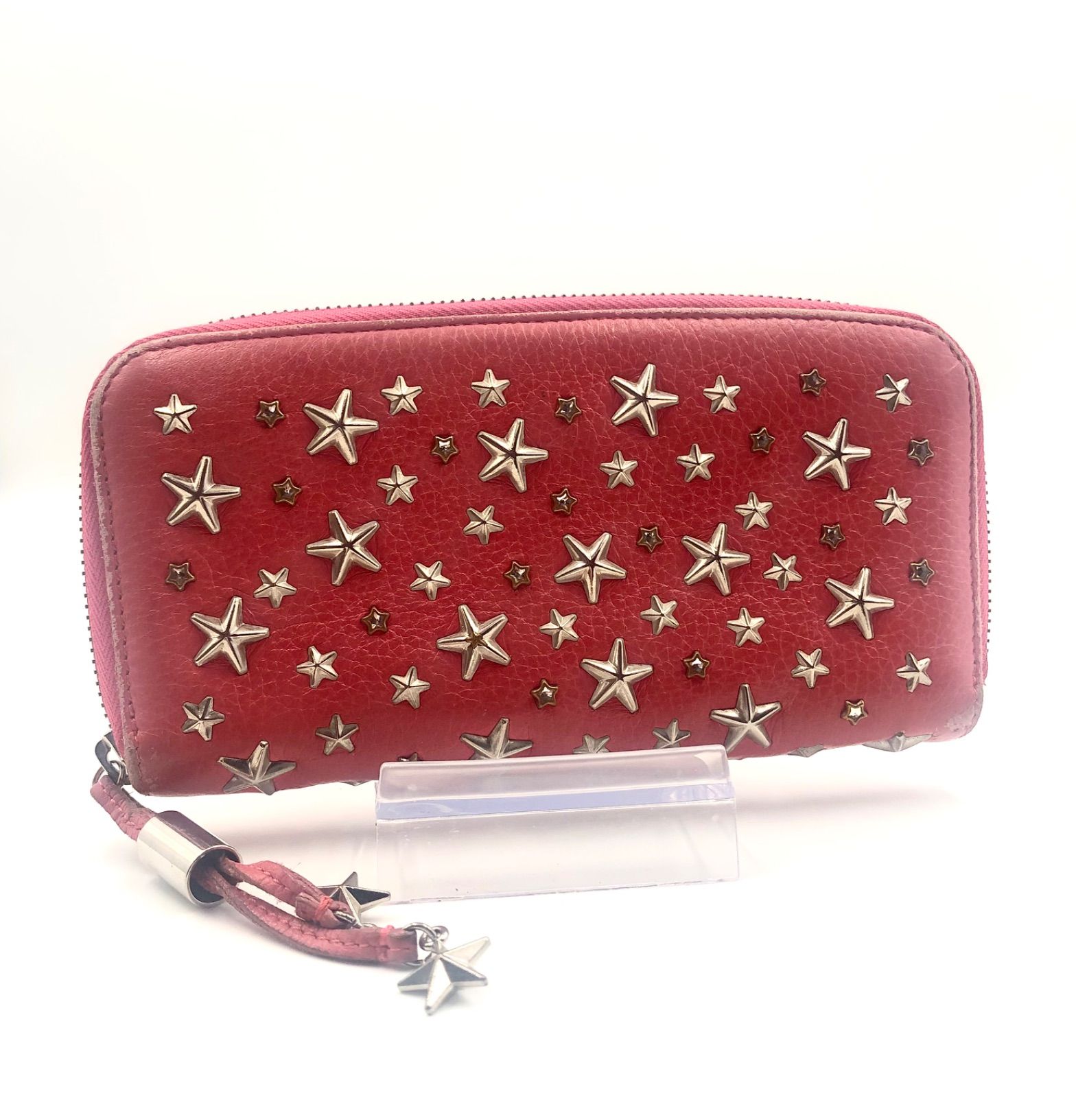 JIMMY CHOO カーナビー ラウンドファスナー 長財布 レザー スター