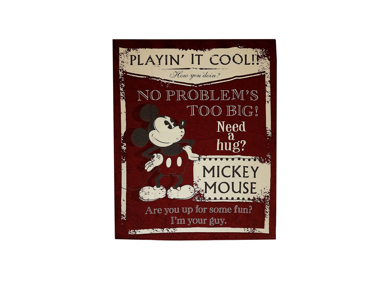 大島屋 ラグ ディズニー ミッキーマウス シェニール 約 200×240cm クラシック レッド