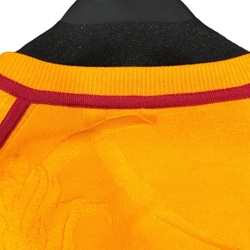 エルメス HERMES ツイルレーヌニットセーター オレンジ シルク