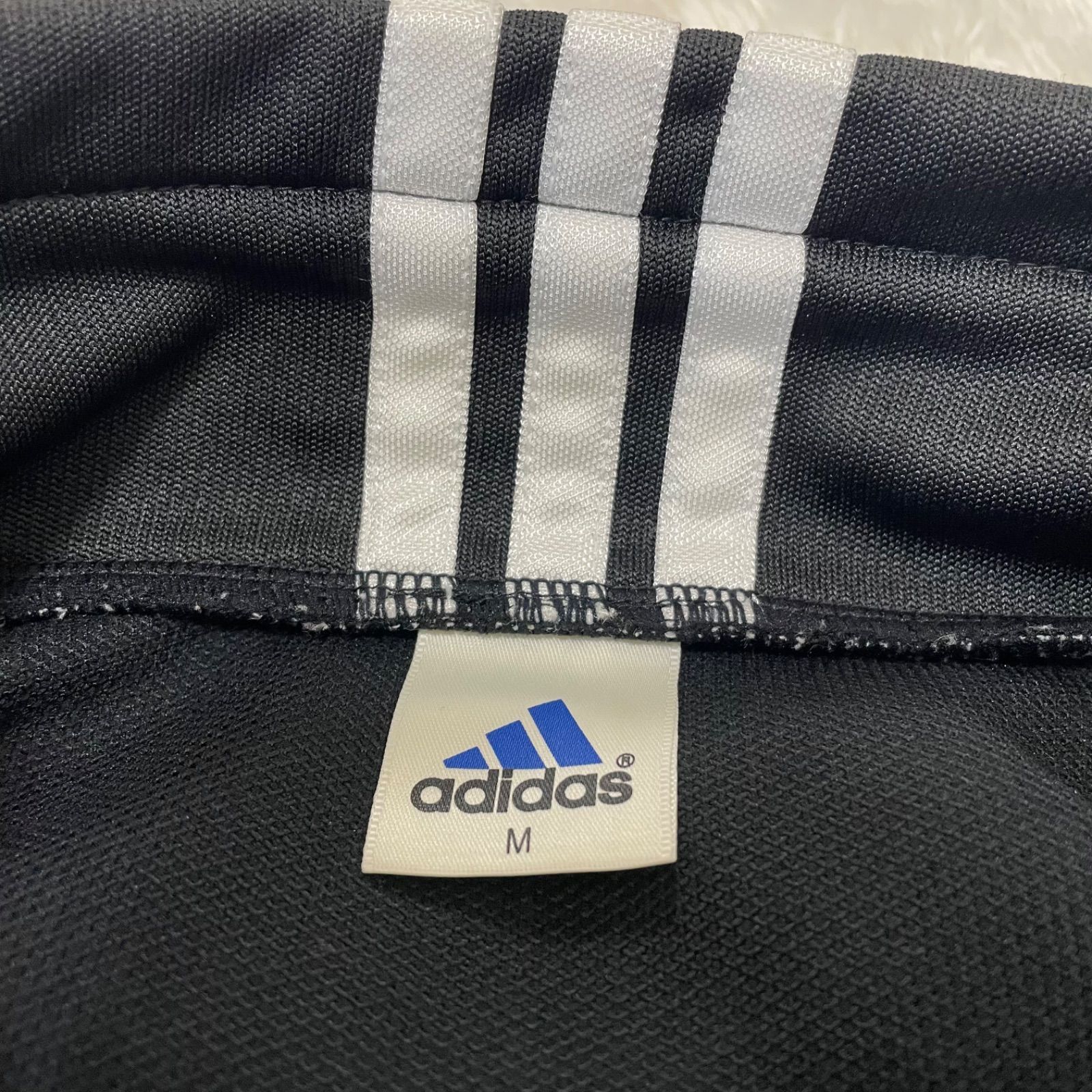 激レア90s☆アディダスジャージ 刺繍ロゴ ネックロゴ スリーライン
