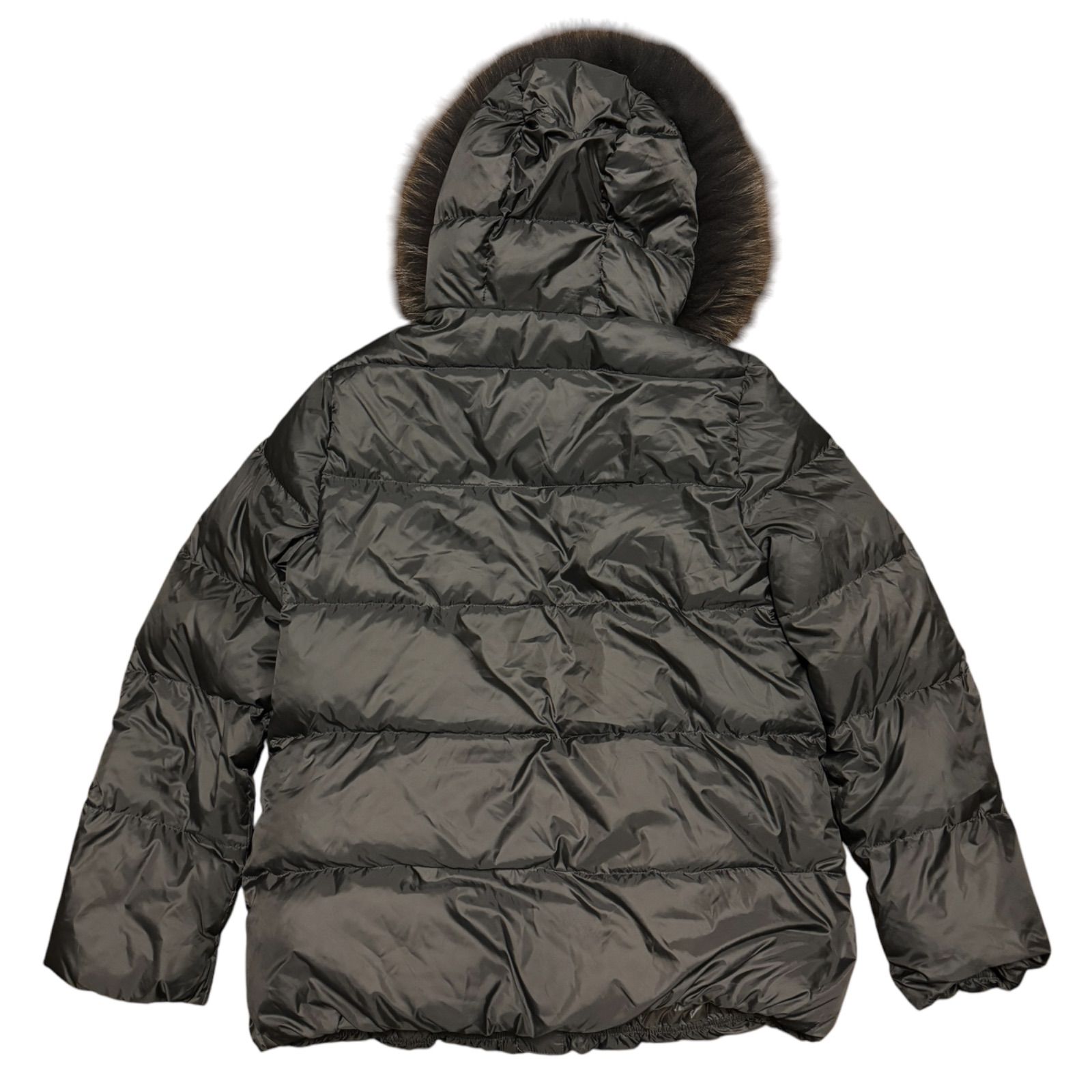 ナノユニバース 西川ダウン フードショートダウン ブラック 38 西川