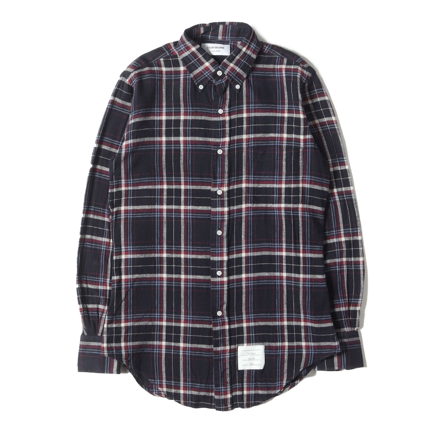 Thom Browne(トムブラウン) チェック アームバンド シャツ 1サイズ トムブラウン チェックシャツ サイズ1 最高峰 トムブラウン Thom