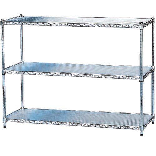 人気商品 アイリスオーヤマ ラック メタルラック本体 3段 防サビ加工 幅120×奥行46×高さ90cm ポール径25mm スチールラック サビに強い 棚 銀 MR-1209