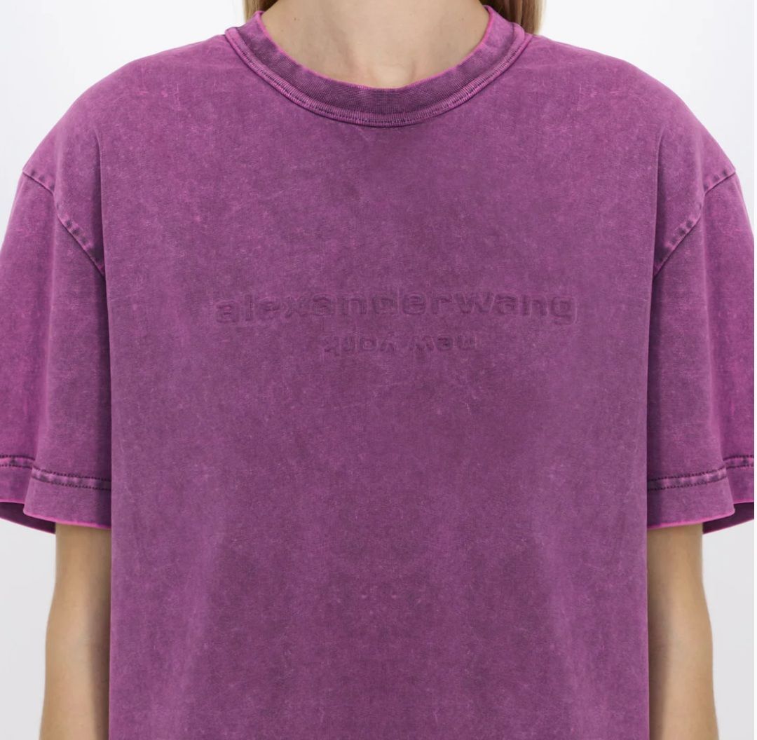 alexander wang アレキサンダーワン ロゴTシャツ パープル ALEXANDER  