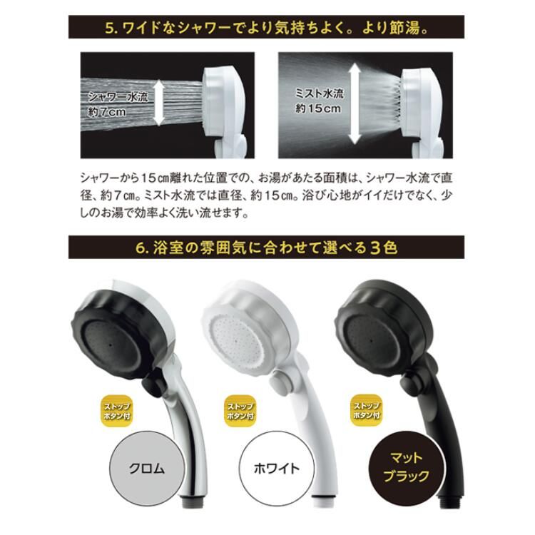 MIZSEI マイクロナノバブル シャワーヘッド SH216-2T