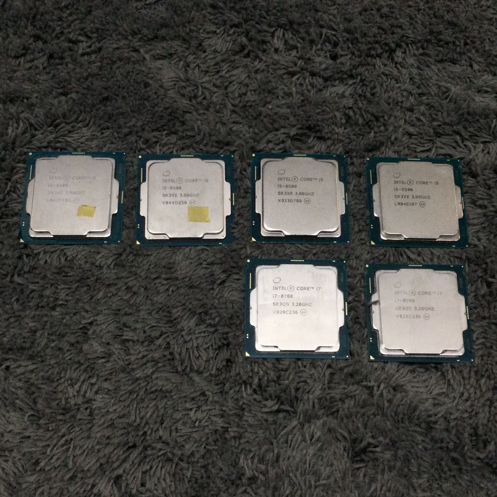 ⑨ INTEL Core i7-8700 Core i5-8500 計6枚セット CPU 1000026887301
