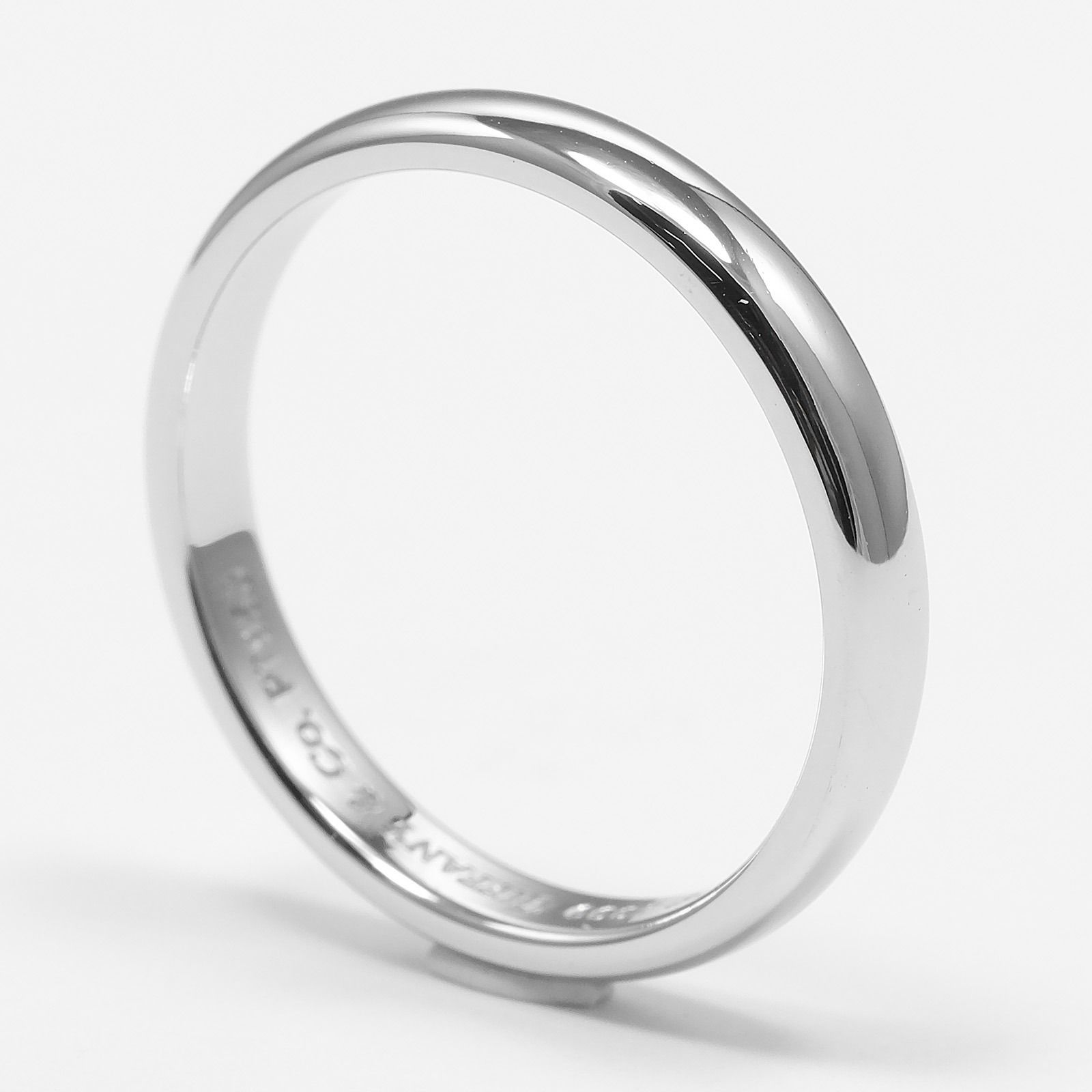 ☆美品☆ティファニー　Pt950 プラチナ　バンドリング　約17号　幅３mm TIFFANY&Co.】ティファニー フォーエバー クラシックバンド