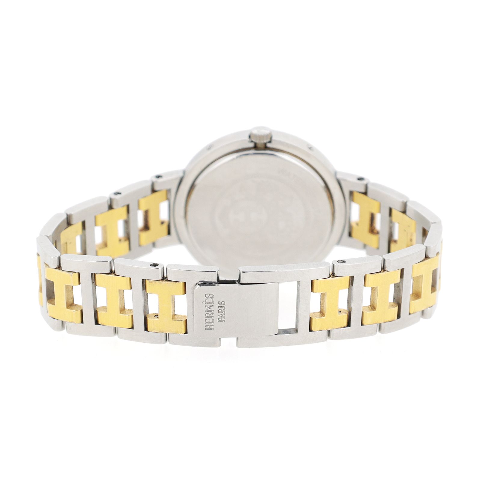 エルメス クリッパー クォーツ レディース 腕時計 コンビ 白文字盤 CL4