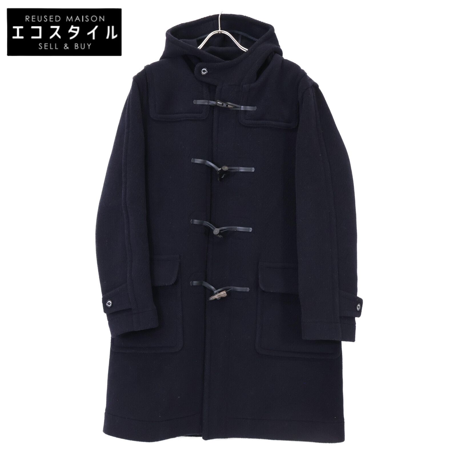 Bark バーク フード付きダッフルコート ベージュ Mサイズ(裏地付き