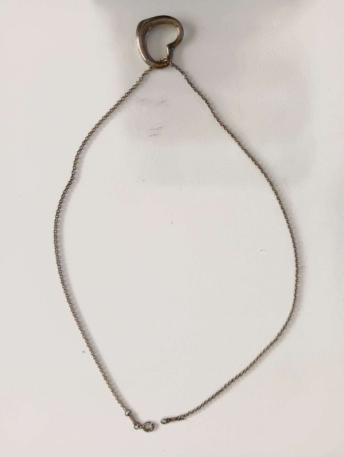 中古品】 TIFFANY＆Co.ティファニー オープンハート ネックレス