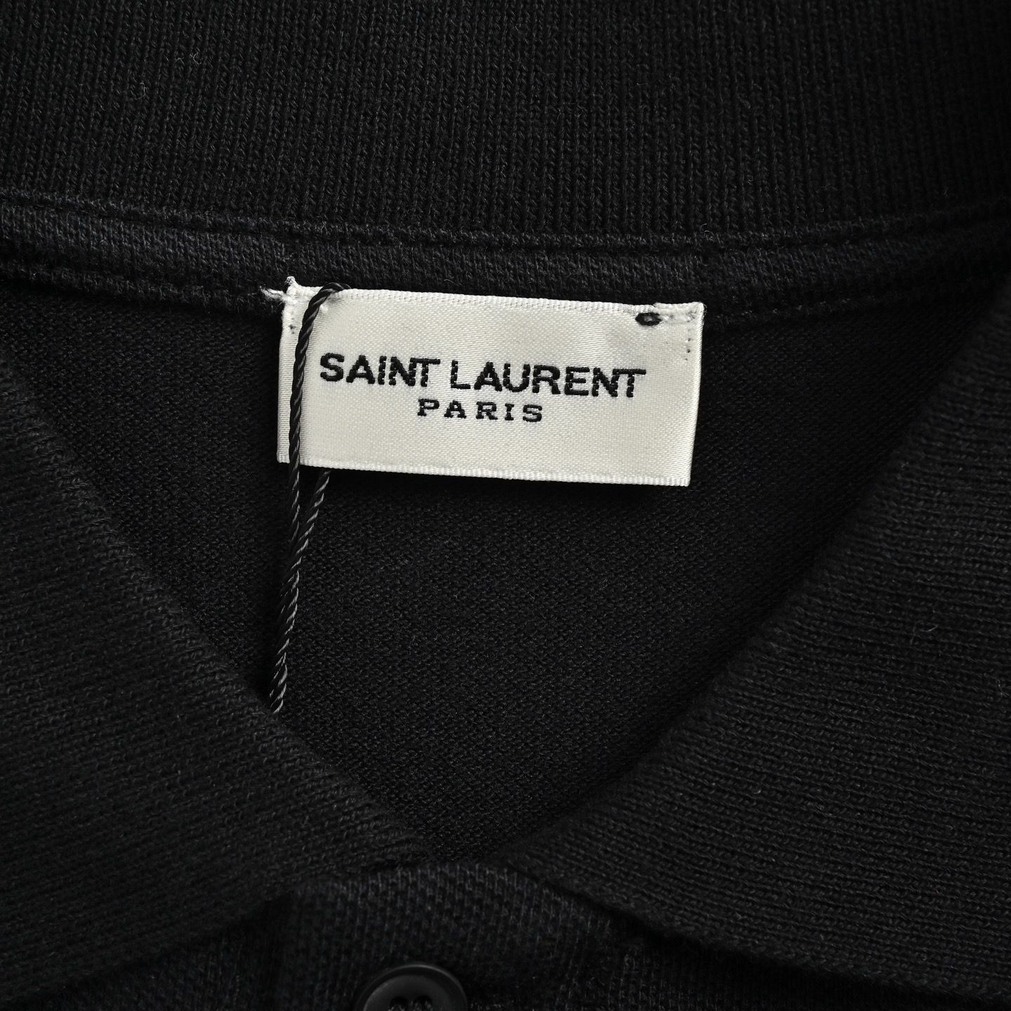 今日特価】Saint Laurent SLP 胸元小ロゴ刺繍ポロ T シャツ