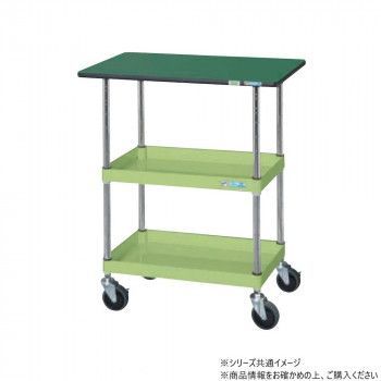 サカエ CSパールワゴン中量タイプ 天板付 グリーン CSP-9072TESE