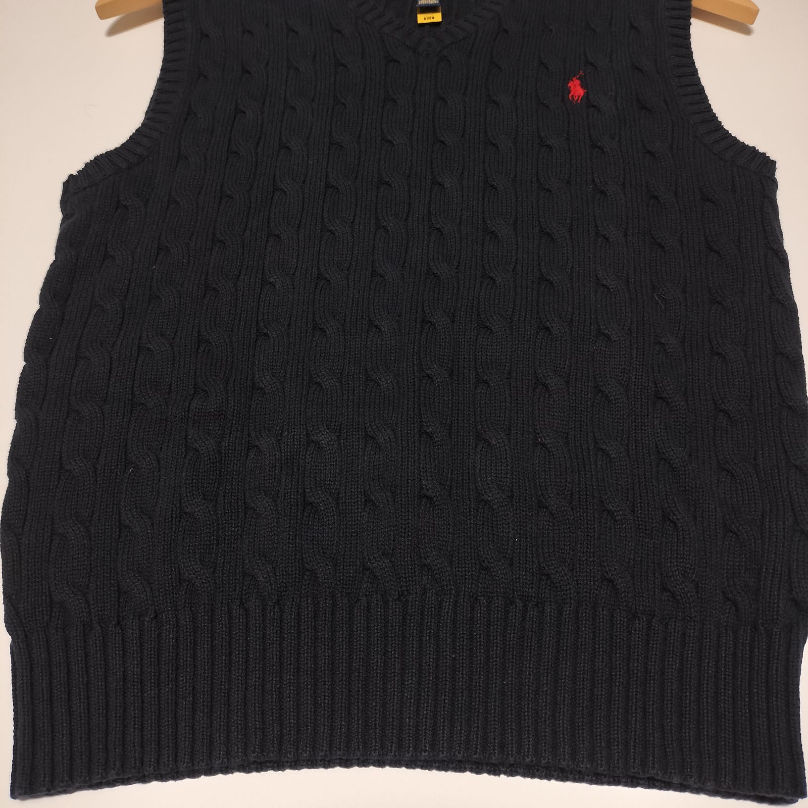 Polo Ralph Lauren ニットベスト Lサイズ POLO RALPH LAUREN ベスト ジレ ケーブルニット コットン