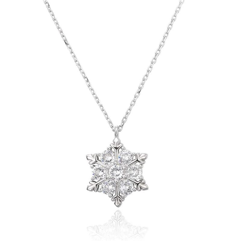 ネックレス レディース 人気 ABNII 雪の花 シルバー925