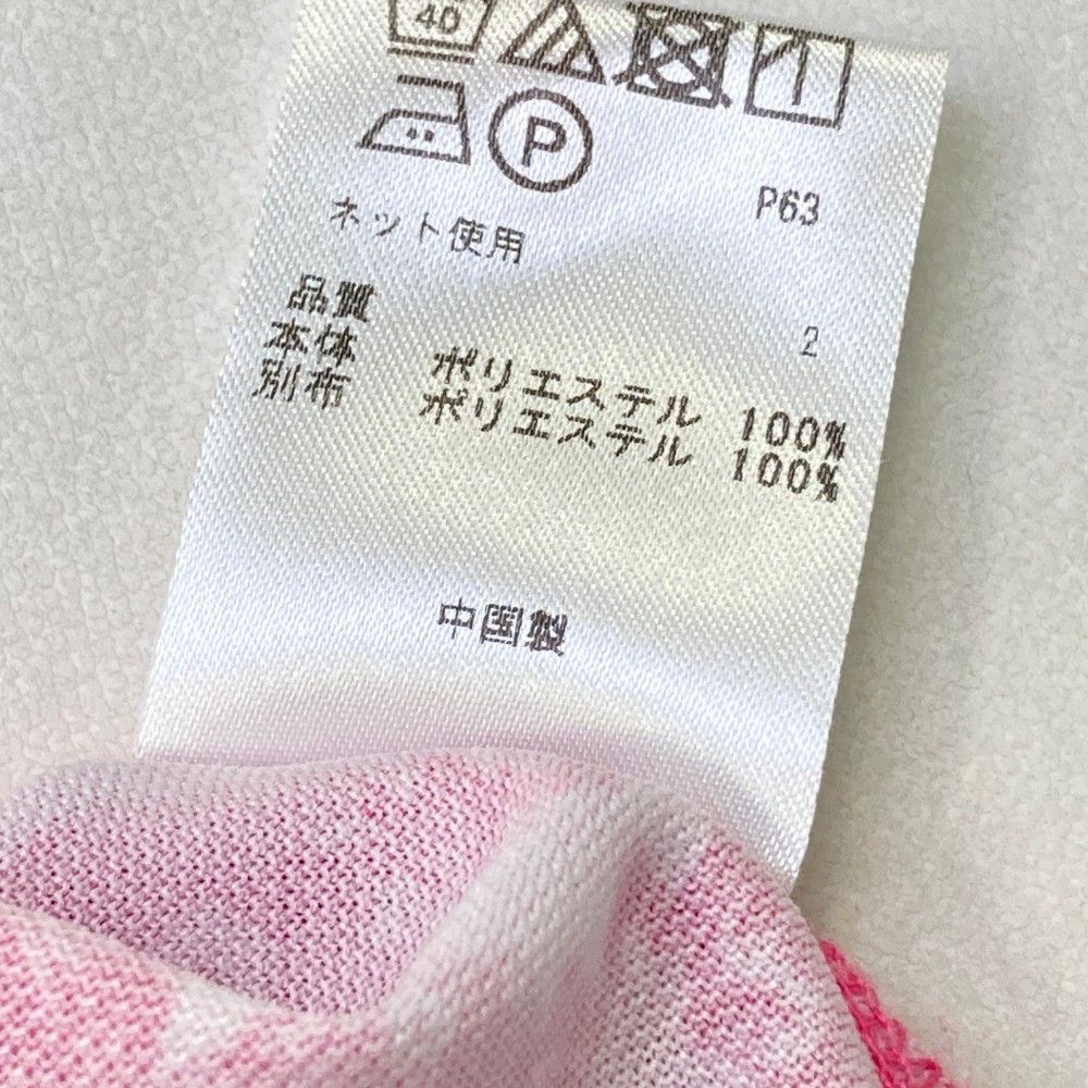 サイズ：2 23区GOLF ニジュウサンクゴルフ 半袖ポロシャツ 花柄