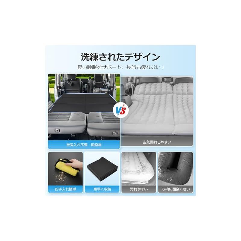 在庫セール GIMUYA 三菱 デリカ D5 D5-R CV系 車中泊マット 折りたたみ式 ベッドキット CV1W|CV2W|CV4W|CV5W DELICA 2019年2月～現行 設計 段差解消 快適睡眠 軽量 防水 仮眠 防災 PVC 高密度ウ 0 WHITEMONARCHHOTEL_COM