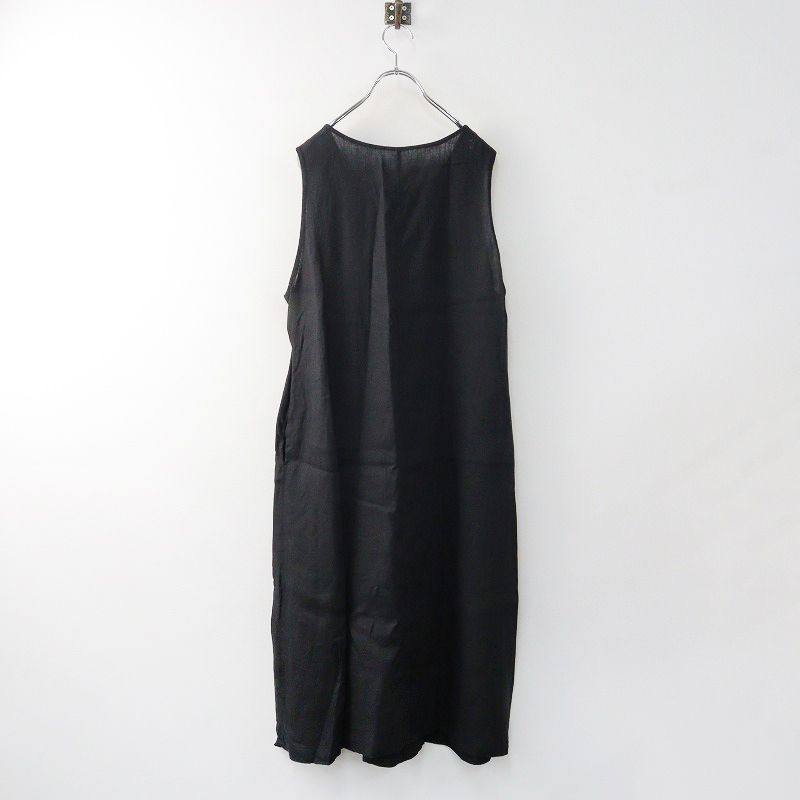 ネストローブ nestRobeリネン チュニック ワンピース 黒 美品 定番 人気 通年アイテム 2023 ネストローブ nest Robe リネン