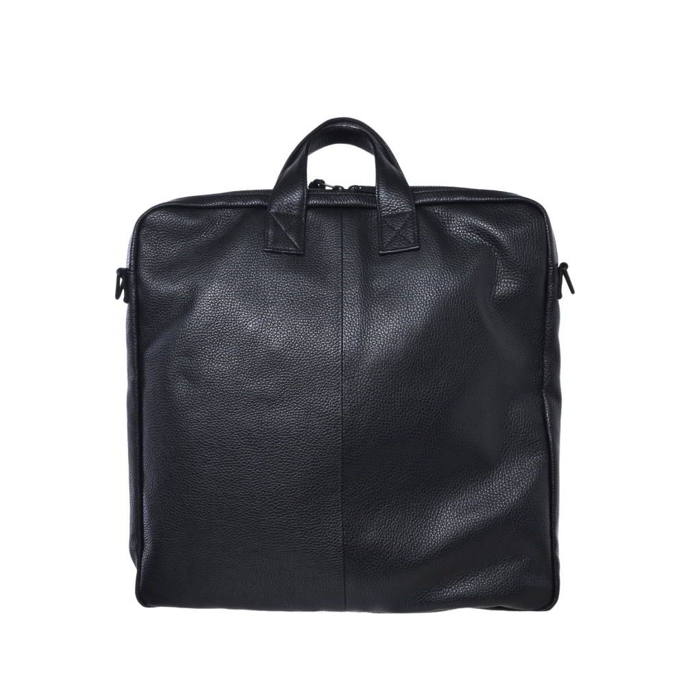 PORTER District別注 イタリアンレザー ヘルメットバッグ - ブラック  