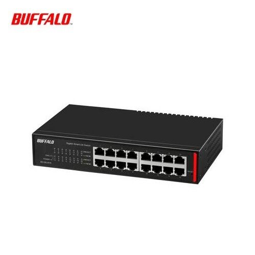 バッファロー BS-GSL2016 レイヤー2 GigaスマートLiteスイッチ 16ポート ブラック Business Switch スイッチ