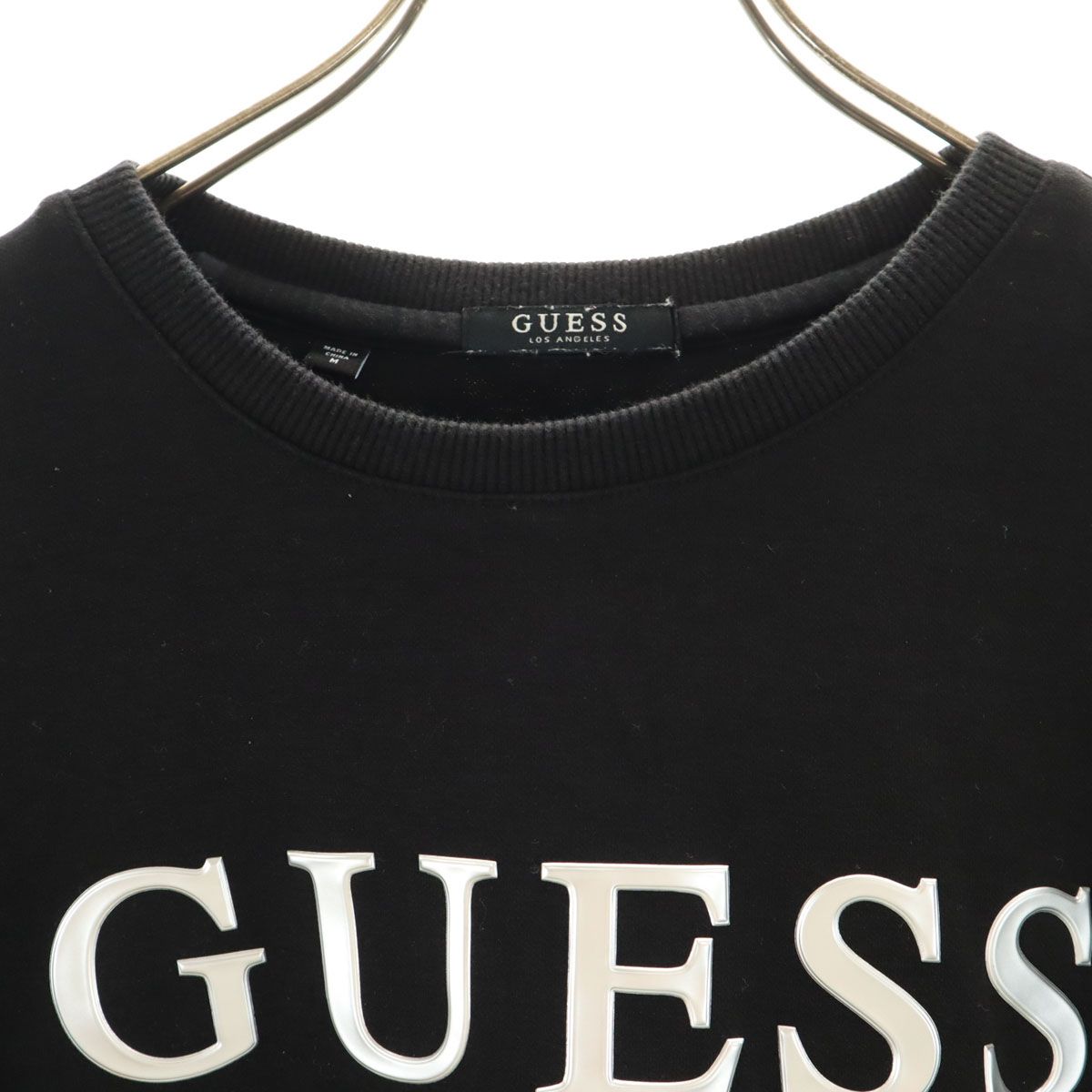Guess ゲス 長袖 スウェット トレーナー M ブラック レディース 古着 