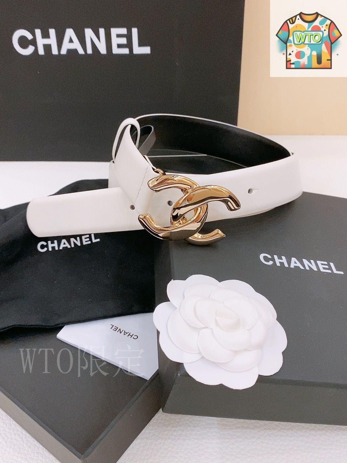 ワンポイントに♪【 CHANEL 】ベルト♡ 今日特価】Chanel Twin C Belt（シャネル ツイン C ベルト）-1