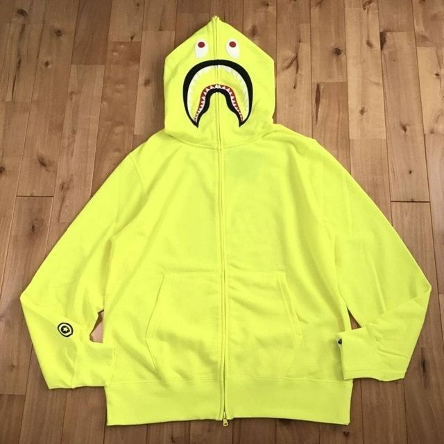 ☆2XL☆ NEON Color シャーク パーカー shark full zip hoodie a 