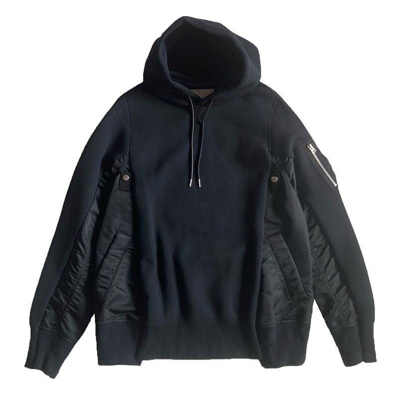 sacai ドッキングパーカー ブラック sacai(サカイ) ドッキングパーカー CW2419-010 ブラック サイズ S