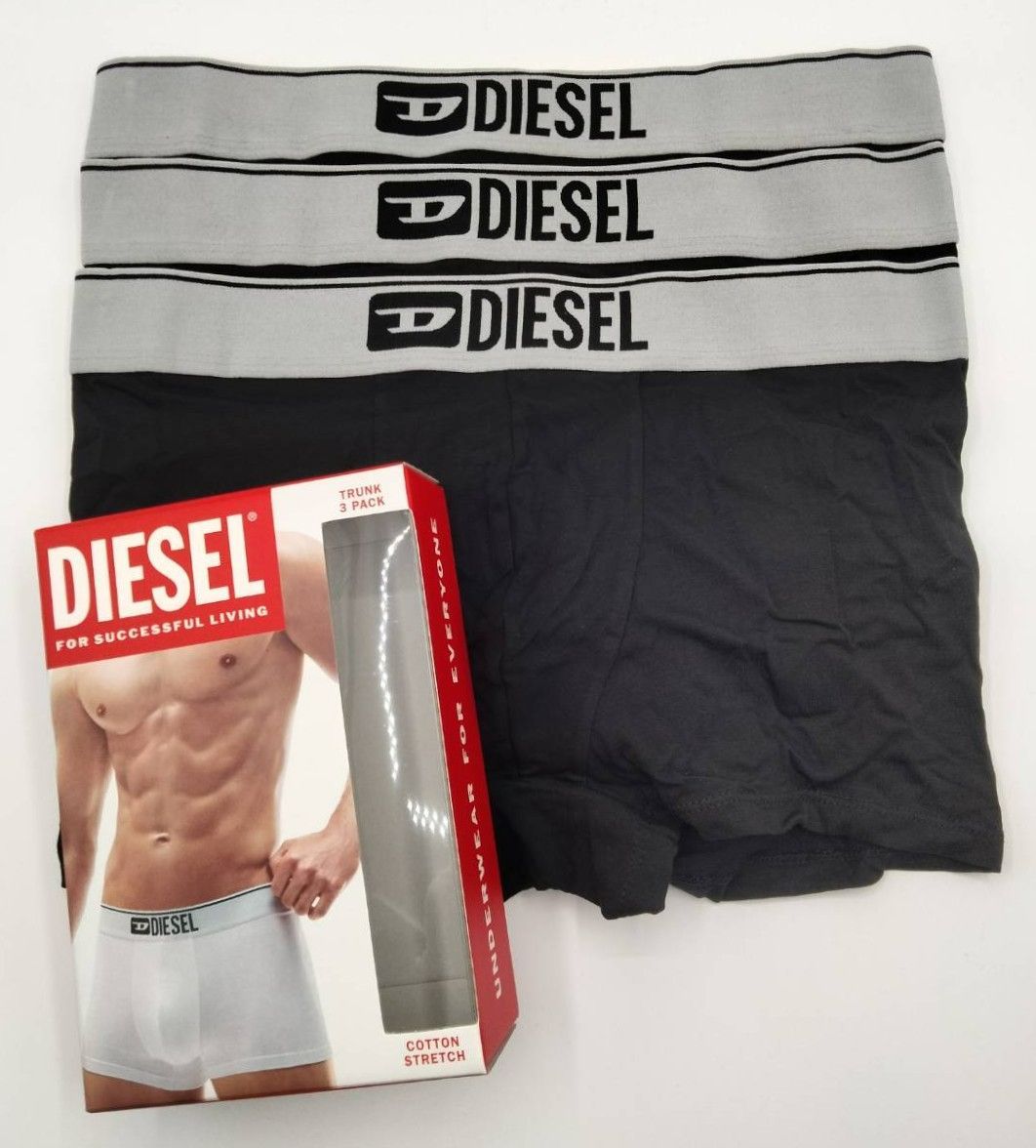 DIESEL ディーゼル ローライズボクサーパンツ Silver 3枚セット メンズボクサーパンツ 男性下着 E7193