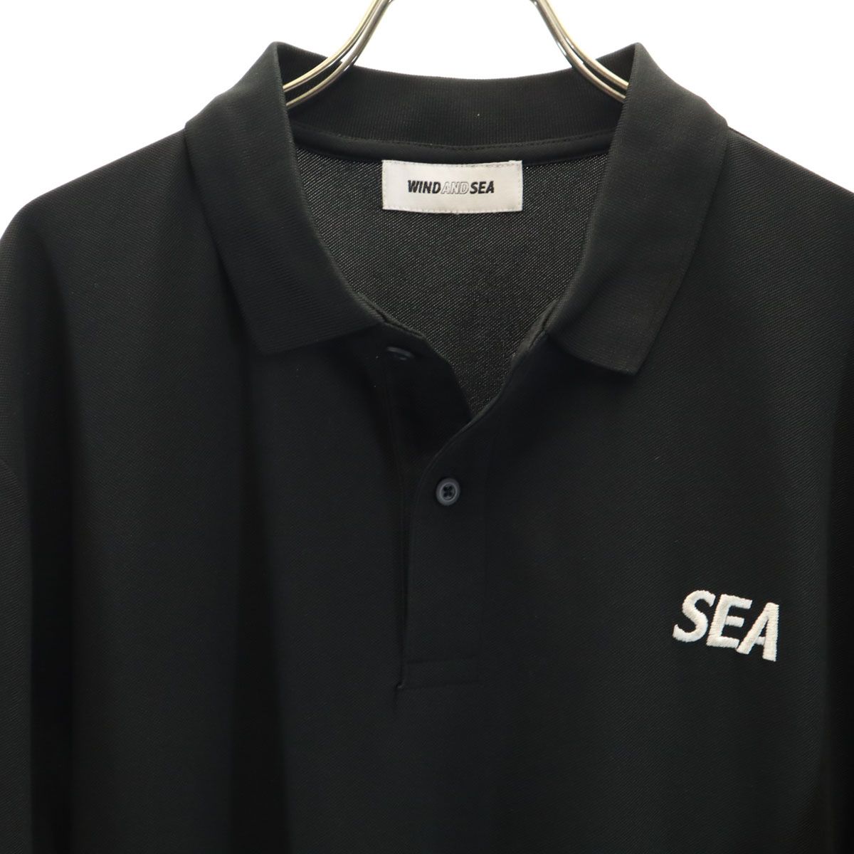 BRIEFING WIND AND SEA ブラック ポロシャツ 半袖 WIND AND SEA ウィンダンシー 半袖 ポロシャツ L ブラック