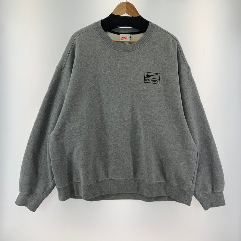 NIKE STUSSY CT4311 063 NRG BR FLEECE SWEAT ナイキ ステューシー サイズ XL グレー メンズ 142-250427-st-04-fuz