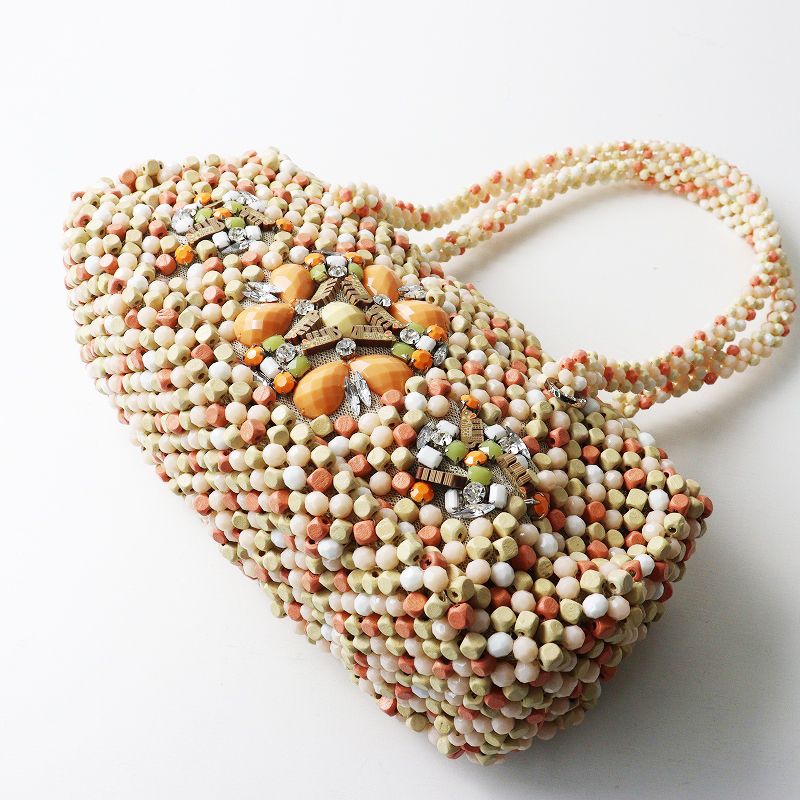 アンテプリマ　パーティーバッグ　ビーズ装飾　ベージュ アンテプリマ パーティーバッグ ビーズ装飾 ベージュ 2025年最新