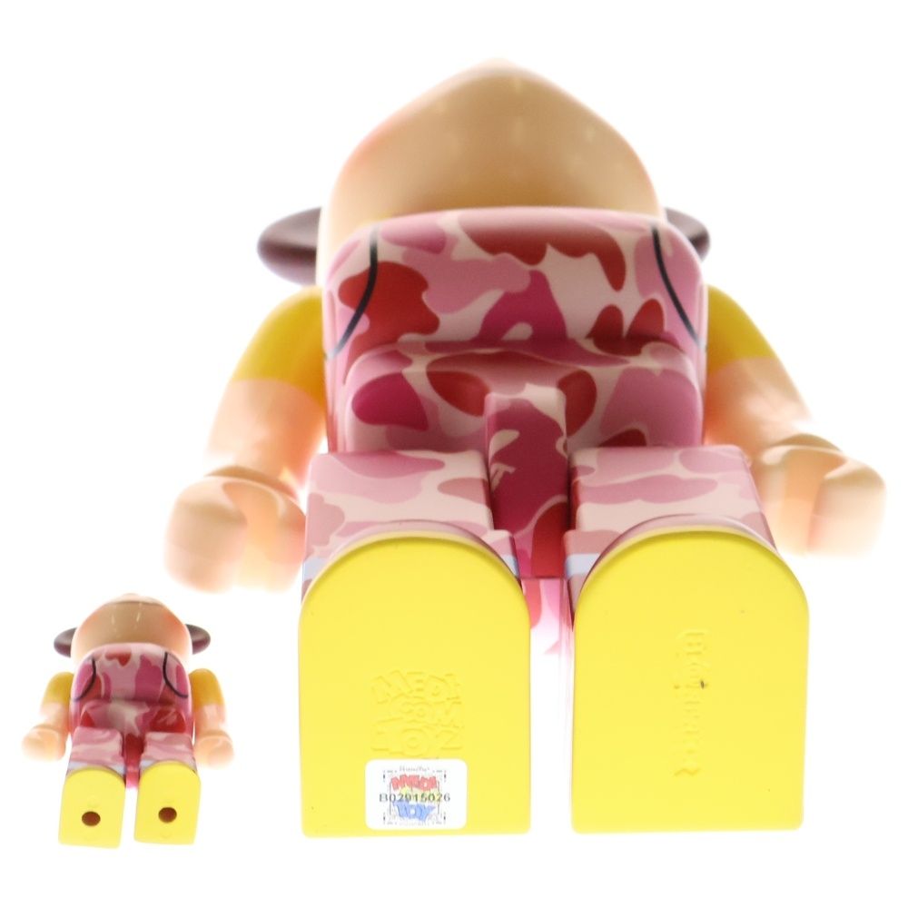 MEDICOM TOY - MEDICOM TOY メディコムトイ BE＠RBRICK×A BATHING APE ペコちゃん&amp;ポコちゃん ベアブリック アベイシングエイプ 100%&amp;400% 人形 フィギュア MEDICOM TOY (メディコムトイ) ×A BATHING APE ×PEKO BE@RBRICK