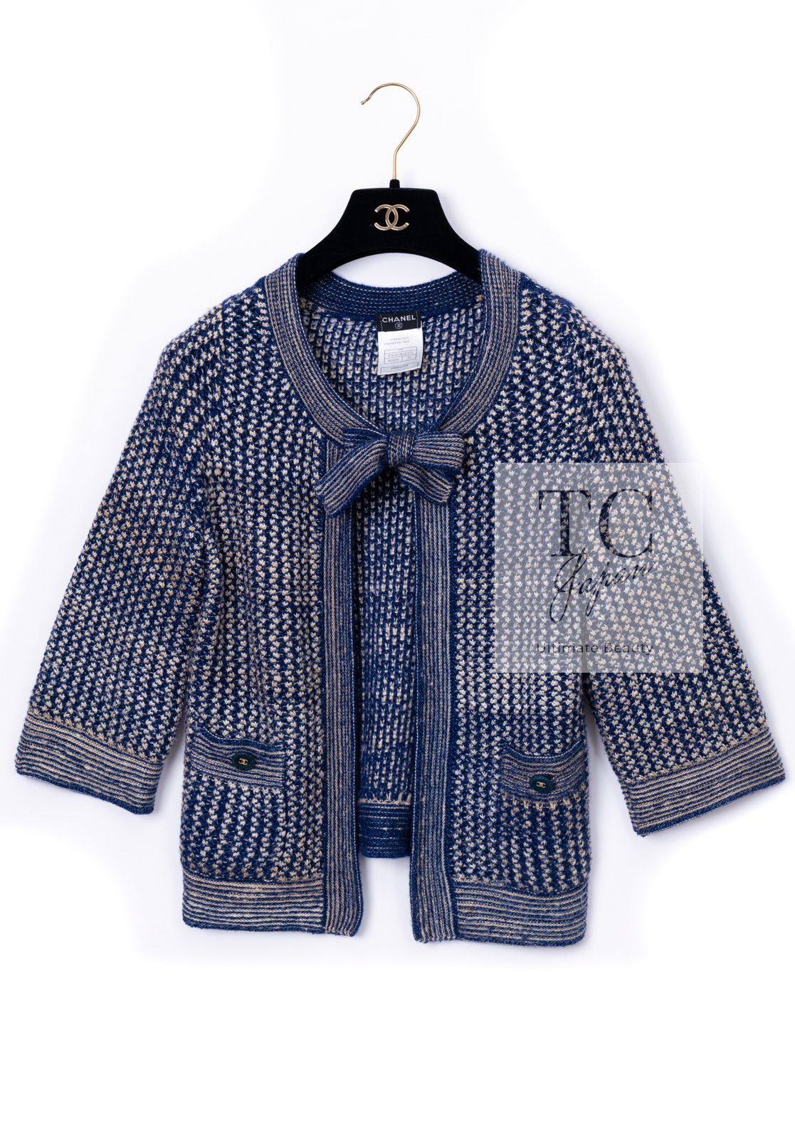 CHANEL - シャネル トップス CHANEL アイボリー ベージュ ルサージュ ウール カシミヤ チュニック カール・ラガーフェルド作品 超美品 38 シャネル ジャケット CHANEL パープル マルチカラー ミックス