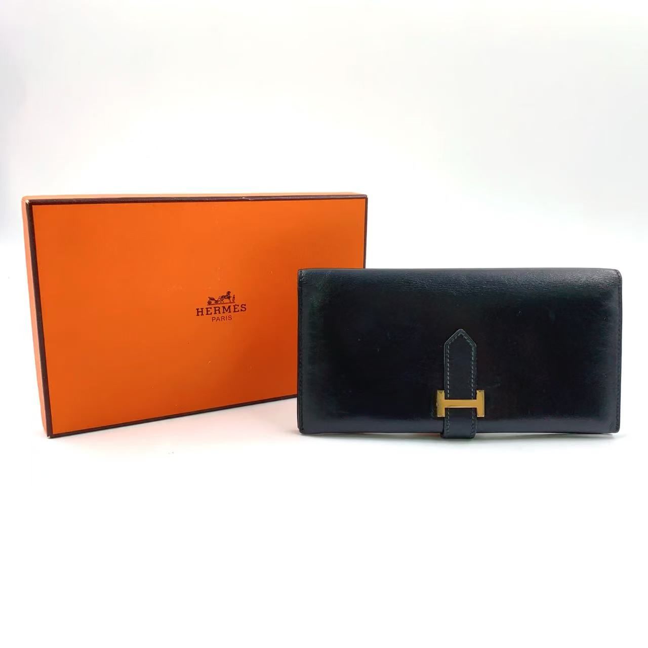 HERMES エルメス ベアンスフレ エトゥープ 長財布