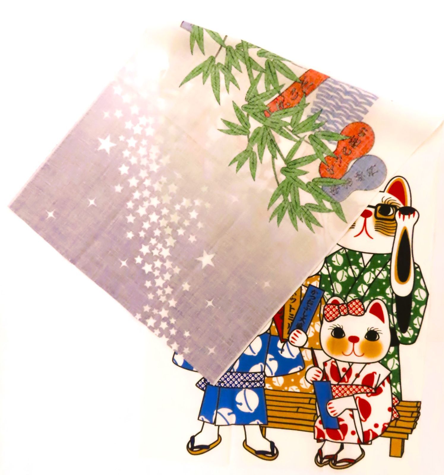 福招き猫◆手拭い◆12点 福招き猫◇手拭い◇12点 手ぬぐい「七福まねき」｜麻布十番麻の葉