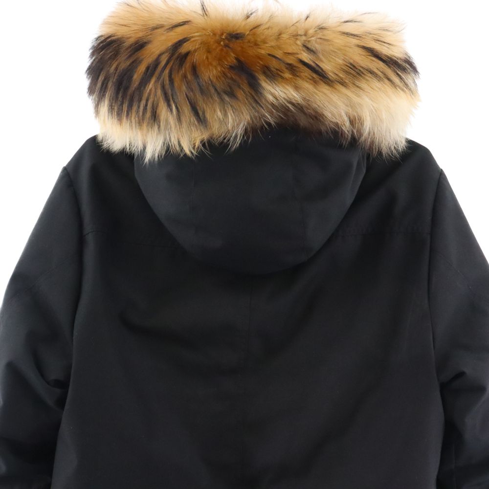 新品同様】PYRENEX ピレネックス黒 ダウンジャケット ファー付き