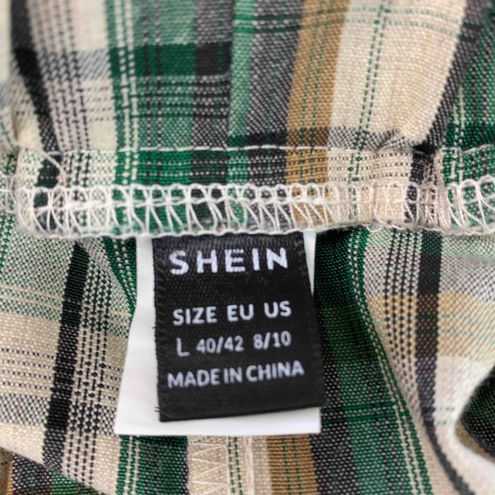 SHEIN シーイン メンズ そのカジュアルパンツ ワイドパンツ チェック柄