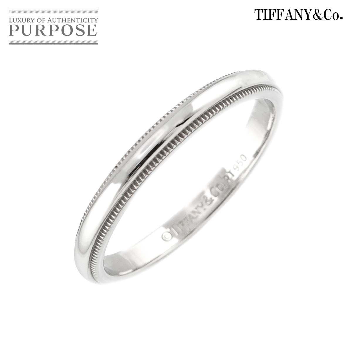 ティファニー TIFFANY&Co. ミルグレイン バンド 23号 リング 幅