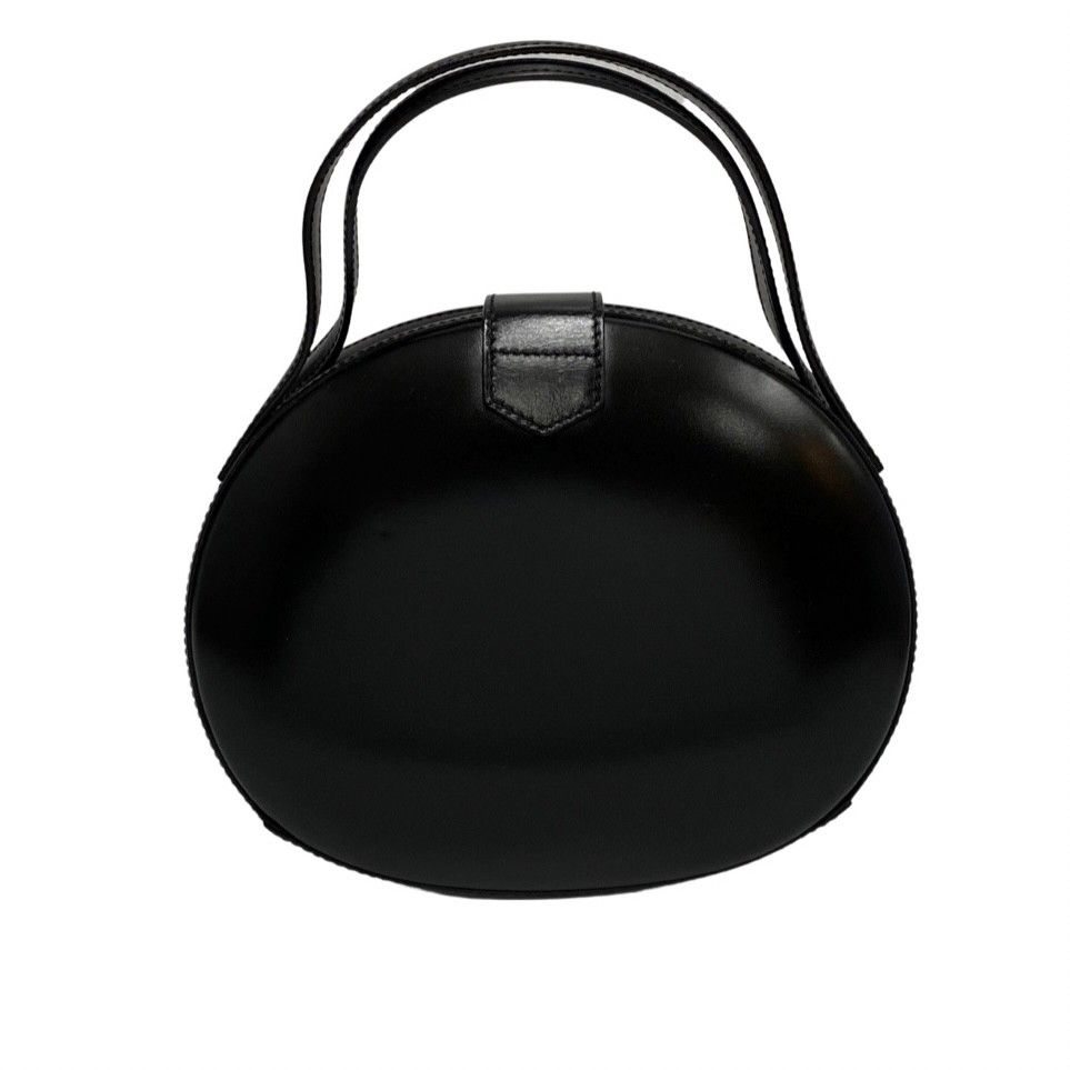 美品 ロエベ 丸型 アナグラム レザー ブラック 2WAY