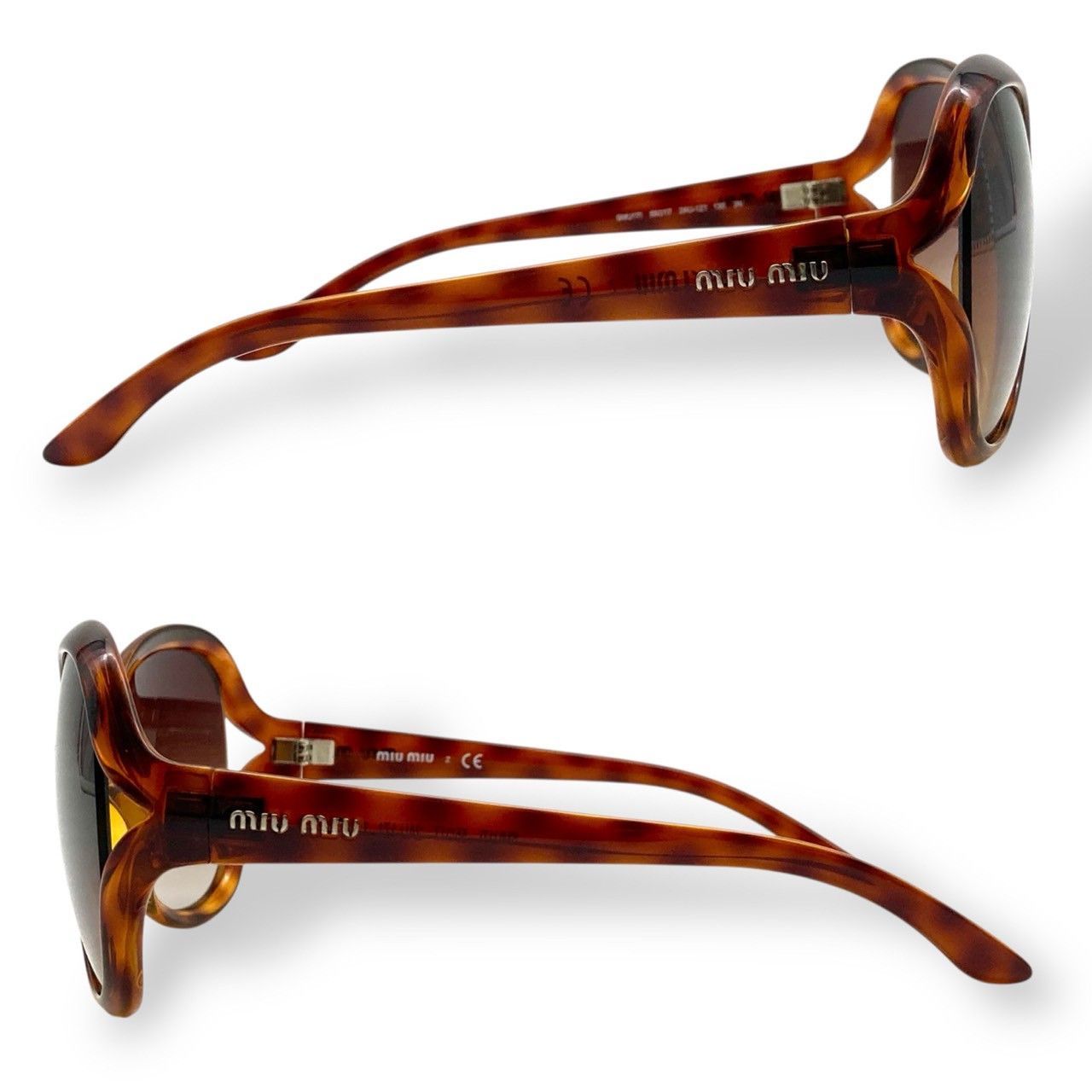 ミュウミュウ サングラス プラスチック ブラウン べっ甲柄 美品 70522 ミュウミュウ サングラス プラスチック ブラウン べっ甲柄 美品 70522