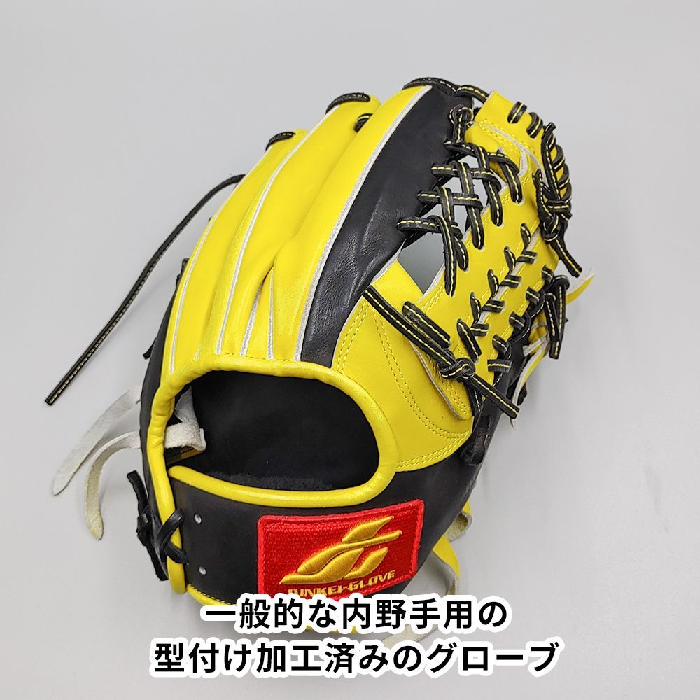 JUNKEI-GLOVE ファーストミット　イエロー ファーストミットを追え！】ジュンケイグラブの唯一のミットJG