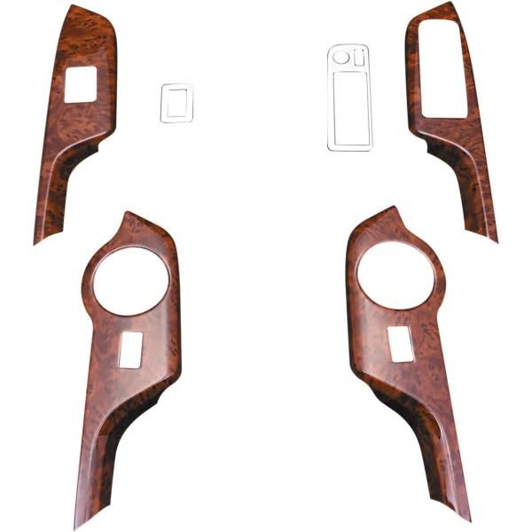 インテリアパネル CHR ドア スイッチカバー ドアウインドウスイッチカバー 茶木目 6Ｐ