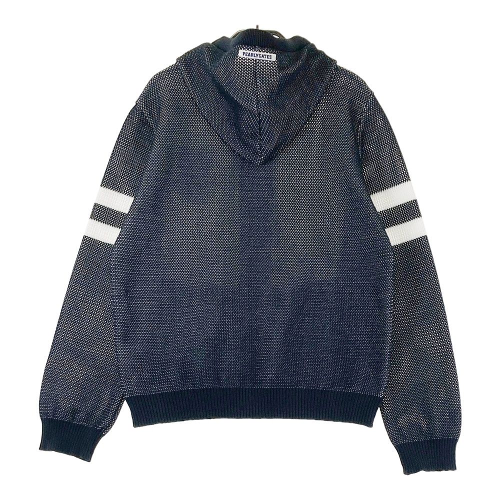 サイズ：2 PEARLY GATES パーリーゲイツ  ニット ジップパーカー  ネイビー系 [240101480798] ゴルフウェア レディース ストスト サイズ：2 PEARLY GATES パーリーゲイツ ニット ジップパーカー