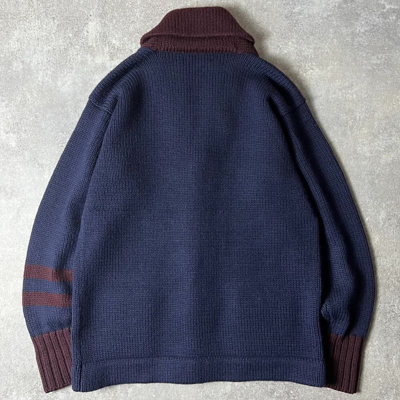 90s Polo by Ralph Lauren 刺繍ロゴ カーディガン M 90s POLO RALPH LAUREN エンブレム ロゴ 刺繍 ウール ニット