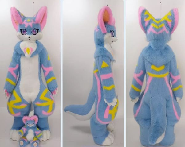 着ぐるみ ケモノ体 フルスーツ 短毛タイプ NO.4 最 セット 全身 ケモノ ファースーツ ぬいぐるみ コスプレ コスチューム