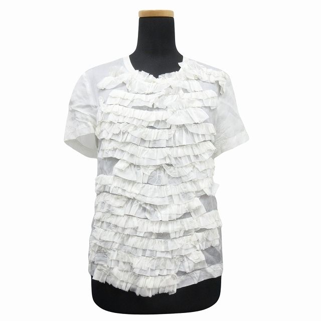 ［15SS］［薔薇と血]コムデギャルソン　シャツ　ブラウス BLACK COMME des GARCONS 2016AW BLACKで復刻 薔薇と血の 装飾付き短冊